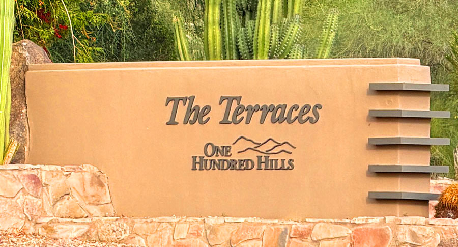 One Hundred Hills Homeowner Association | The Terraces Subdivision Neighborhood Sign